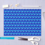 Art Deco Metallic Geometric - Kobalt Blue Tissuepapier (Craft)