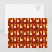 Art Deco Metallic Geometric - Koper en Rust Briefkaart (Voorkant / Achterkant)