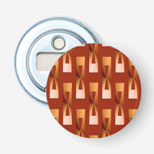Art Deco Metallic Geometric - Koper en Rust Button Flesopener