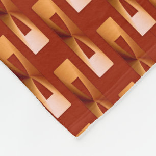 Art Deco Metallic Geometric - Koper en Rust Fleece Deken