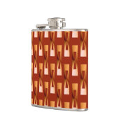 Art Deco Metallic Geometric - Koper en Rust Heupfles (Links)