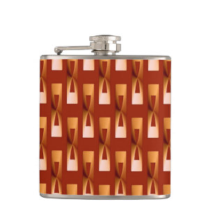 Art Deco Metallic Geometric - Koper en Rust Heupfles