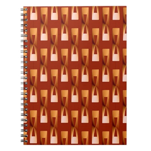 Art Deco Metallic Geometric - Koper en Rust Notitieboek (Voorkant)