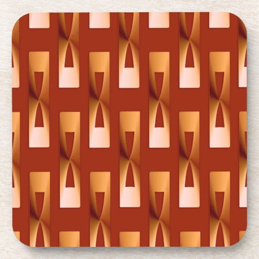 Art Deco Metallic Geometric - Koper en Rust Onderzetter (Voorkant)