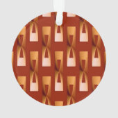 Art Deco Metallic Geometric - Koper en Rust Ornament (achterkant)