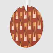 Art Deco Metallic Geometric - Koper en Rust Ornament (voorkant)