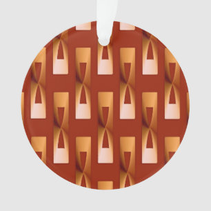 Art Deco Metallic Geometric - Koper en Rust Ornament