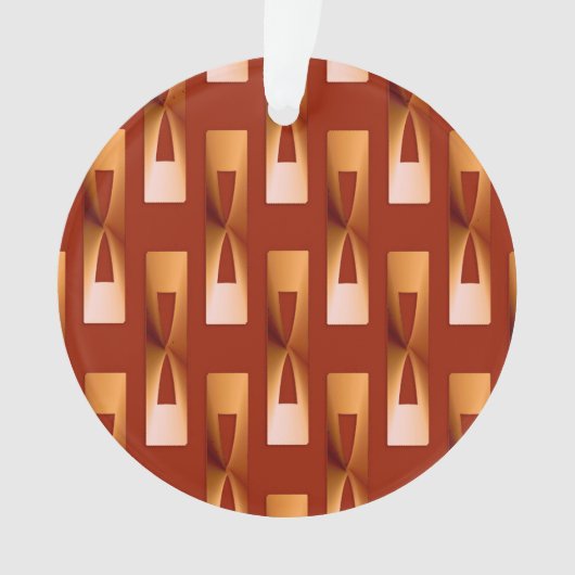 Art Deco Metallic Geometric - Koper en Rust Ornament (voorkant)