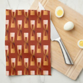 Art Deco Metallic Geometric - Koper en Rust Theedoek (Quarter Fold)