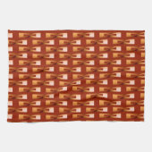 Art Deco Metallic Geometric - Koper en Rust Theedoek (Horizontaal)