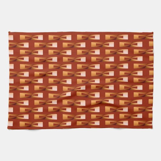 Art Deco Metallic Geometric - Koper en Rust Theedoek (Horizontaal)
