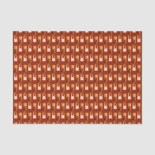 Art Deco Metallic Geometric - Koper en Rust Tissuepapier (Voorkant)