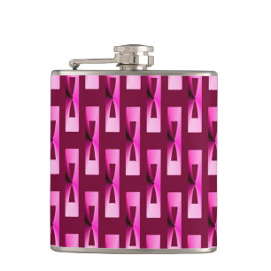 Art Deco Metallic Geometric - Orchid en Paars Heupfles