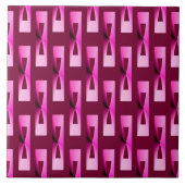 Art Deco Metallic Geometric - Orchid en Paars Tegeltje (Voorkant)
