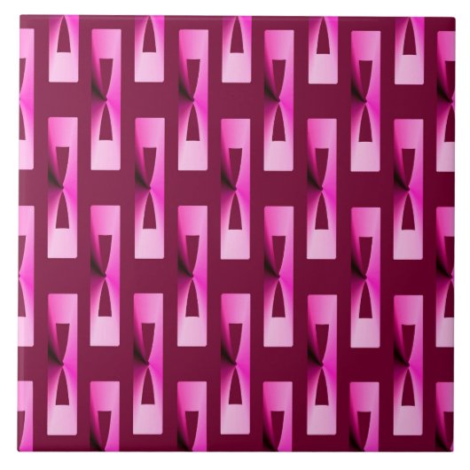 Art Deco Metallic Geometric - Orchid en Paars Tegeltje (Voorkant)