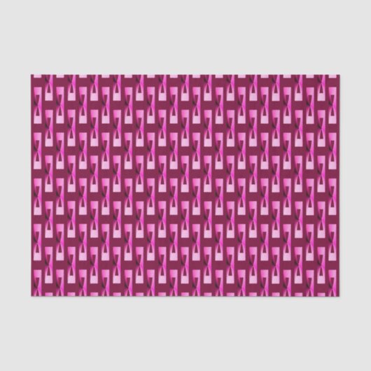 Art Deco Metallic Geometric - Orchid en Paars Tissuepapier (Voorkant)