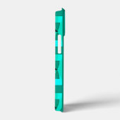 Art Deco Metallic Geometric - Peacock en Blauwgroe Case-Mate iPhone Case (Achterkant / Rechts)