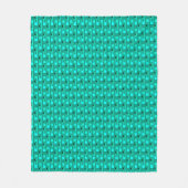 Art Deco Metallic Geometric - Peacock en Blauwgroe Fleece Deken (Voorkant)