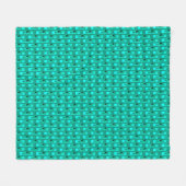 Art Deco Metallic Geometric - Peacock en Blauwgroe Fleece Deken (Voorkant (Horizontaal))