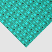 Art Deco Metallic Geometric - Peacock en Blauwgroe Tissuepapier (Detail)