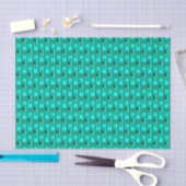 Art Deco Metallic Geometric - Peacock en Blauwgroe Tissuepapier (Craft)
