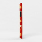 Art Deco Metallic Geometric - Red en Coral Case-Mate iPhone Case (Achterkant/rechts)