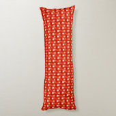 Art Deco Metallic Geometric - Red en Coral Lichaamskussen (Achterkant (Verticaal))