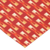 Art Deco Metallic Geometric - Red en Coral Tafelkleed (Gekanteld)