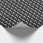 Art Deco Metallic Geometric - Silver en Black Cadeaupapier (Hoek)