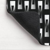 Art Deco Metallic Geometric - Silver en Black Muismat (Hoek)