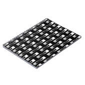 Art Deco Metallic Geometric - Silver en Black Notitieboek (Linkerzijde)