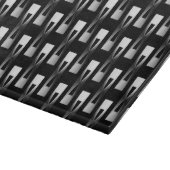 Art Deco Metallic Geometric - Silver en Black Snijplank (Hoek)