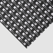 Art Deco Metallic Geometric - Silver en Black Tissuepapier (Detail)