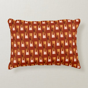 Art Deco Metallic Geometrisch - Koper en Roest Accent Kussen