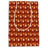 Art Deco Metallic Geometrisch - Koper en Roest Medium Cadeauzakje (Voorkant)