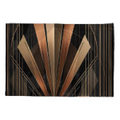 Art Deco Metallic Geometrische Elegantie Kussensloop (Achterkant)