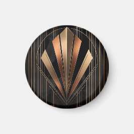 Art Deco Metallic Geometrische Elegantie Magneet