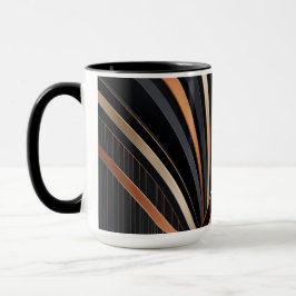 Art Deco Metallic Geometrische Elegantie Mok
