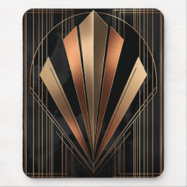 Art Deco Metallic Geometrische Elegantie Muismat