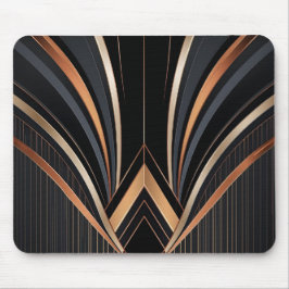 Art Deco Metallic Geometrische Elegantie Muismat