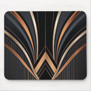 Art Deco Metallic Geometrische Elegantie Muismat