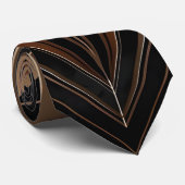 Art Deco Metallic Geometrische Elegantie Stropdas (Opgerold)