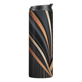 Art Deco Metallic Geometrische Elegantie Thermosbeker