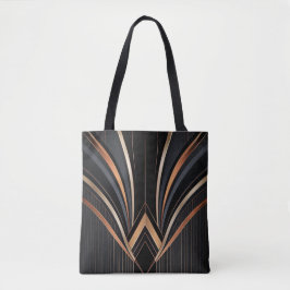 Art Deco Metallic Geometrische Elegantie Tote Bag