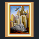 Art Deco Metropolis Thema Poster 16 x 20<br><div class="desc">Art Decostijl Metropolis poster 16 x 20</div>