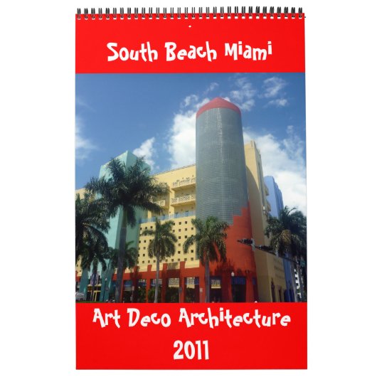 art deco miami 2011 kalender met één bladzijde (Hoes)