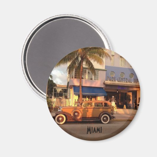Art Deco Miami Beach Magneet (Voorkant / Achterkant)