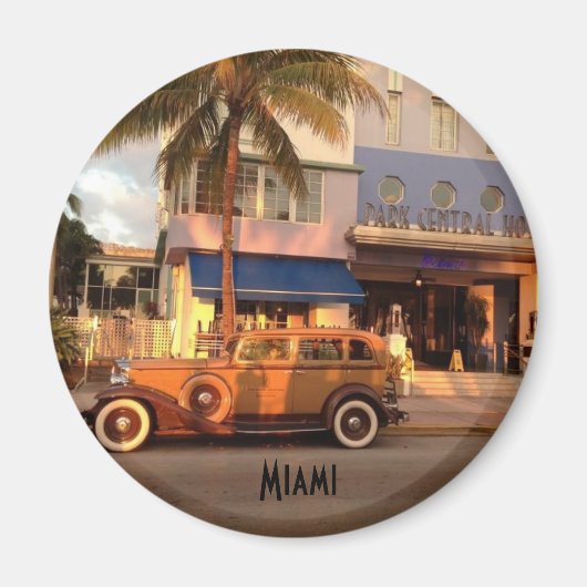 Art Deco Miami Beach Magneet (Voorkant)