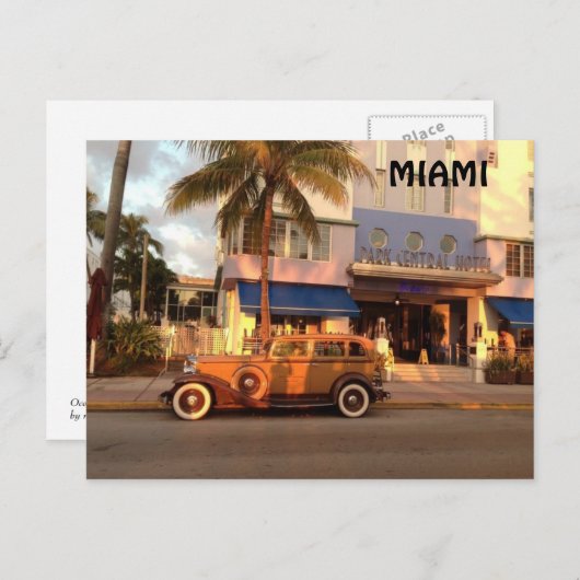 Art Deco Miami Briefkaart (Voorkant / Achterkant)