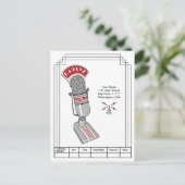 Art Deco Microphone and Transmitter QSL Briefkaart (Staand voorkant)